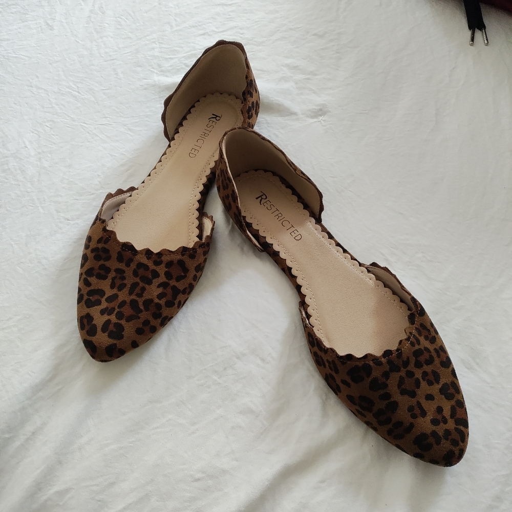 Restricted Leopard Pattern Flats - Size 10
